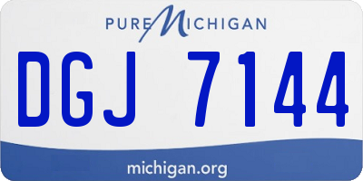 MI license plate DGJ7144