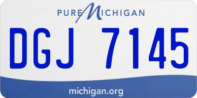 MI license plate DGJ7145