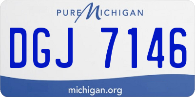 MI license plate DGJ7146