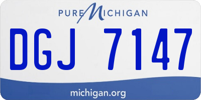 MI license plate DGJ7147
