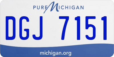 MI license plate DGJ7151