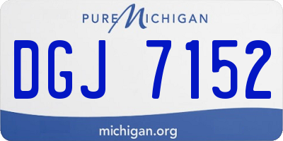 MI license plate DGJ7152