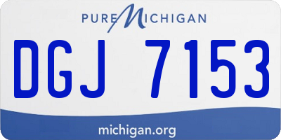 MI license plate DGJ7153