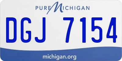 MI license plate DGJ7154