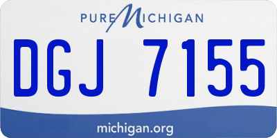 MI license plate DGJ7155