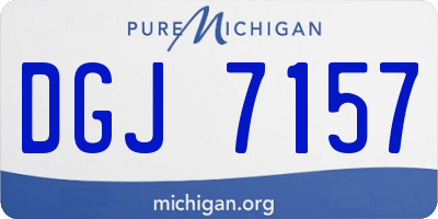 MI license plate DGJ7157