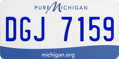 MI license plate DGJ7159