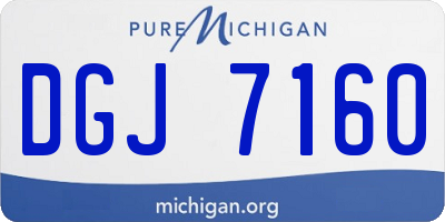 MI license plate DGJ7160