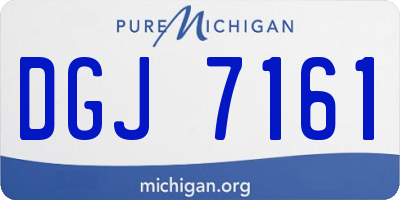 MI license plate DGJ7161