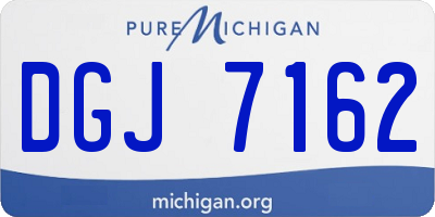 MI license plate DGJ7162