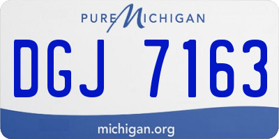 MI license plate DGJ7163