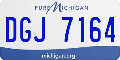 MI license plate DGJ7164