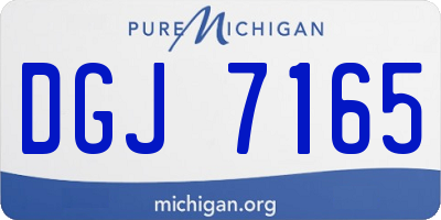 MI license plate DGJ7165