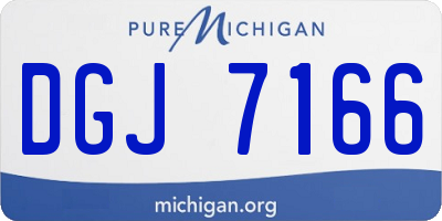 MI license plate DGJ7166