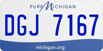 MI license plate DGJ7167