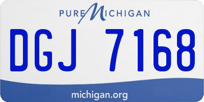 MI license plate DGJ7168