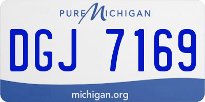 MI license plate DGJ7169