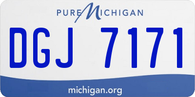 MI license plate DGJ7171