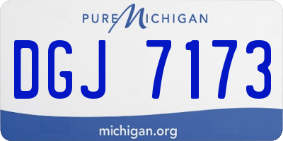 MI license plate DGJ7173
