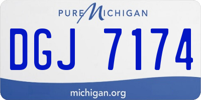 MI license plate DGJ7174
