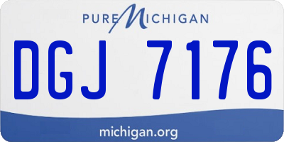 MI license plate DGJ7176