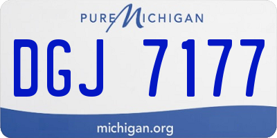 MI license plate DGJ7177