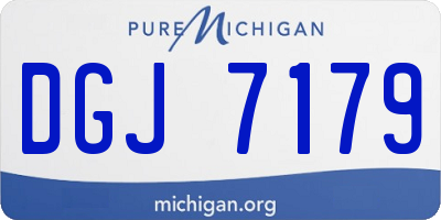 MI license plate DGJ7179