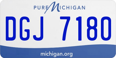 MI license plate DGJ7180