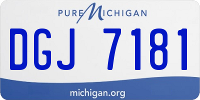 MI license plate DGJ7181