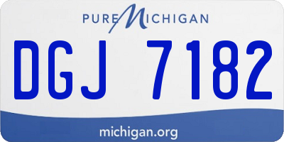 MI license plate DGJ7182