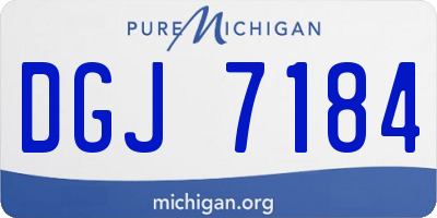 MI license plate DGJ7184