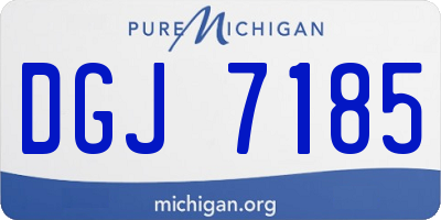 MI license plate DGJ7185