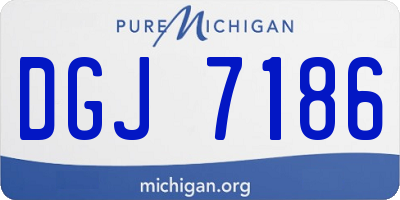 MI license plate DGJ7186