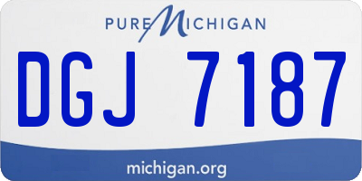 MI license plate DGJ7187