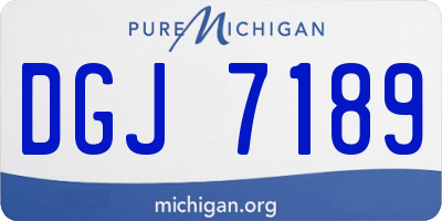 MI license plate DGJ7189