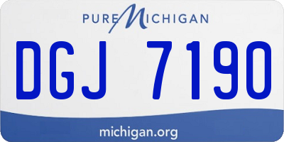 MI license plate DGJ7190
