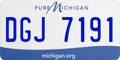 MI license plate DGJ7191