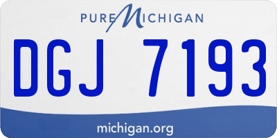 MI license plate DGJ7193