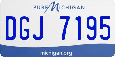 MI license plate DGJ7195
