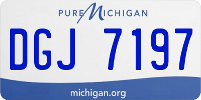 MI license plate DGJ7197