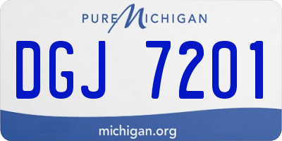 MI license plate DGJ7201