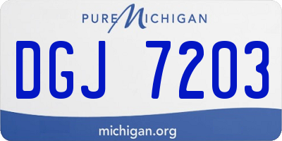 MI license plate DGJ7203