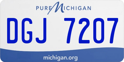 MI license plate DGJ7207