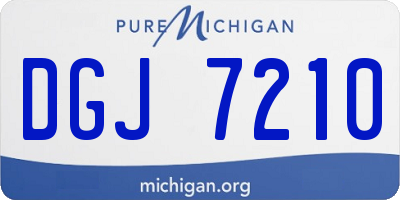 MI license plate DGJ7210