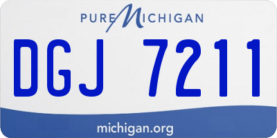 MI license plate DGJ7211