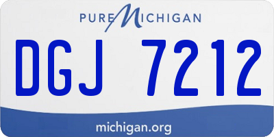 MI license plate DGJ7212
