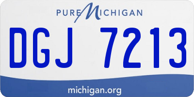 MI license plate DGJ7213
