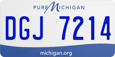 MI license plate DGJ7214