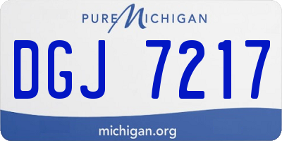 MI license plate DGJ7217