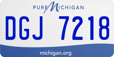 MI license plate DGJ7218